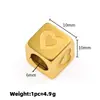Cuentas de Acero Inoxidable Pulido de 10 mm con Forma de Corazón Cuadrado y Agujero Pasante para DIY Collares Pulseras Cuentas Espaciadoras en Forma de Corazón Cuadrado Cuentas Sueltas