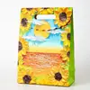 Bolsa de Regalo de Pintura al Óleo Creativa, Bolso Tote Artístico de Nuevo Estilo, Exquisito Empaque de Ramo para Vacaciones y Cumpleaños, Bolsa de Papel para Regalo