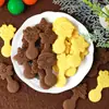 Decoración de Pastel de Navidad Papá Noel Reno Árbol de Navidad Forma de Cuchara Galleta Horneado Postre Decoración Enchufable