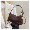 Bolso de Hombro Cruzado Retro de Gamuza de Gran Capacidad para Mujer 2025 Nuevo Otoño e Invierno Moda Casual Simple Almohada