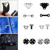 Suministro transfronterizo de broches de cobre de 12 mm para pantalones, ganchos para cuello y suministros de costura. (Negro. Plata) Hebilla para coser ropa a mano