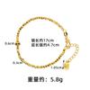 Pulseira de ouro de areia método antigo Guochao estilo corte prata quebrada vários dois pulseira de contas redondas joias femininas de luxo leve duradouras não desbotam atacado