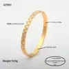 Joyería para Manos Europea y Americana Anillo Geométrico Corte de Línea Árbol de la Vida Diamante de Barro Incrustado Accesorios de Pulsera Pulsera de Acero de Titanio para Mujeres