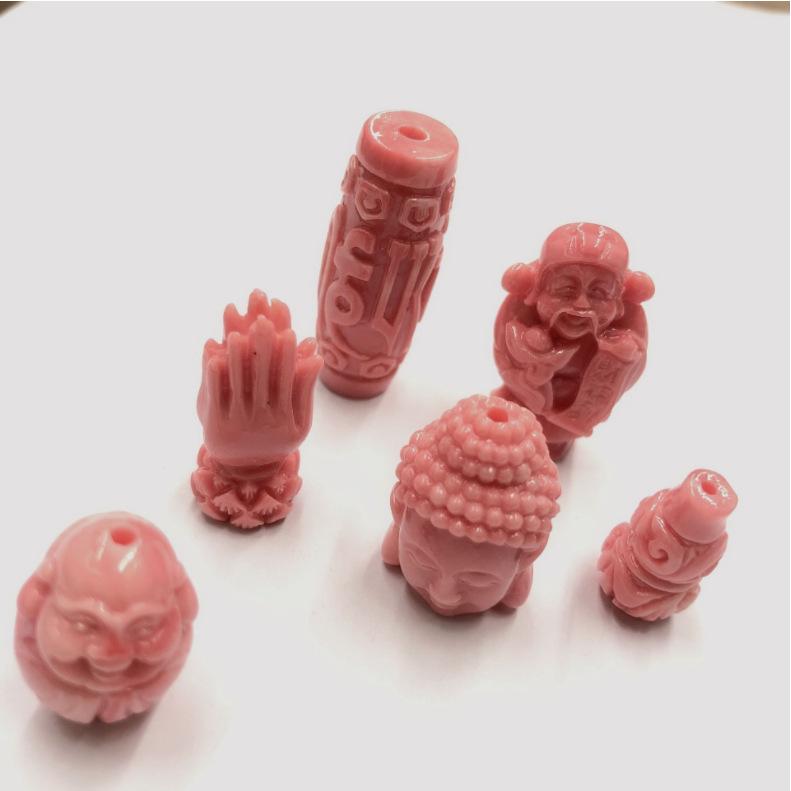 双面如意+貔貅+福字+光字米珠+六字真言+雕刻水滴