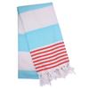 Fábrica en stock Turquía Toalla de playa Toalla de baño Transfronteriza Borla Toalla de playa Algodón a rayas 8 Colores Opcionales 100X180