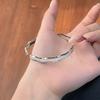 Pulsera de Plata Pura 999 Sterling con Patrón de Ola de Hielo Roto para Mujer, Diseño de Cielo Estrellado, Pulsera de Nicho, Regalo para Novia en el Festival Qixi