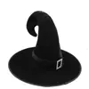 Accesorios para fiesta de Halloween transfronterizos sombrero de bruja punta sombrero de bruja negro sombrero de bruja de terciopelo negro magia de bruja