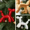 2026 Nuevo Colgante de Perro Globo de Navidad Electroplateado Adorno para Ventana de Navidad de Centro Comercial Figura de Perro Adorno