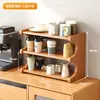 Prateleira de Armazenamento para Mesa Suporte para Copos para Mesa de Jantar Bancada Estação de Trabalho Copo de Água Xícara de Café Conjunto de Chá Suporte Pequeno para Copos na Mesa