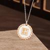 Prata de Lei S925 Leão Despertando Gesto Explosivo Redondo Marca Colar de Prata Masculino e Feminino Feminino Estilo Chinês Corrente de Lã Nicho Elegante Presente