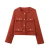 Moda Europeia e Americana Transfronteiriça Aliexpress Ins Venda Quente Blazer Curto com Gola Reversível