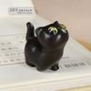 Sândalo Verde e Sândalo Preto Escultura Pata de Gato Curiosa Fofo Criativo Gatinho Mini Artesanato de Madeira Pequenos Enfeites