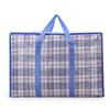 Venta al por mayor de fabricantes a gran escala Bolsa para el hogar a cuadros Embalaje de equipaje Bolsa tejida Gran capacidad Bolsa de almacenamiento de edredón de algodón para el hogar