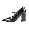 Zapatos Mary Jane Elegantes de Estilo Francés, Punta Fina, Versátiles, Europeos y Americanos, de Comercio Exterior Transfronterizo para Mujer, Tacones Altos Negros para el Trabajo
