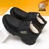 Botas de Neve Masculinas Novas e Duráveis para o Inverno 2025 Sola Macia Antiderrapante Forradas com Lã Quentes para Caminhada ao Ar Livre Espessadas