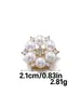 Botões Metálicos Flor de Pérola Oca Mais Vendidos Transfronteiriços para Suéteres, Casacos, Cardigans, Botões Decorativos Costurados à Mão, Acessórios DIY