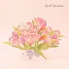 Decoración de Pastel de Ramo de Claveles para el Día de la Madre 2026 Borde con Estampado Vintage Inserto de Tarjeta de Felicitación de Tulipán