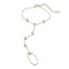 Pulsera de Corazón Minimalista Europeo y Americano Aogu Chapada en Oro de 18 Quilates para Mujer, Pulsera de Acero Inoxidable de Nicho con Diseño Único