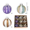 Enfeites Pendentes de Decoração de Natal Transfronteiriços 8cm Bolas de Árvore de Natal Pintadas Decoração de Atmosfera Festiva Bolas de Árvore de Natal Personalizadas DIY
