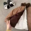 Chaqueta de Terciopelo para Niños Otoño e Invierno Nuevo Estilo Chaqueta con Solapa Peluda para Niños Prendas Superiores Chaqueta Acolchada de Terciopelo y Algodón para Niños Pequeños y Medianos
