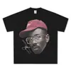 Camiseta con Estampado Retro Americano Cross TYLER Creator Estampado Lavada de Peso Pesado Manga Corta Manga Larga Sudadera con Capucha