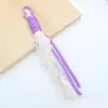 Pendente Criativo de Renda Xadrez em Rede para Mochila Escolar Acessórios Tiras de Tecido Floral Corda Trançada Cordão para Pingente de Celular