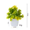 Venta caliente transfronteriza de plantas artificiales, plantas verdes, macetas decorativas de plástico para interiores y exteriores, macetas pequeñas de eucalipto.