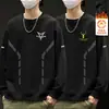 Camiseta de Manga Larga para Hombre Destacada, Marca de Moda, Forro Polar, Top Otoño-Invierno, Sudadera, Camiseta Interior Juvenil, Camiseta Base