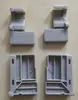 Accesorios para puerta de gabinete de cocina de cristal y acero, escuadra de plástico de ángulo recto para esquina interior, conector de perfil de aleación de aluminio, diamante invisible MATIC