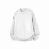 Roupa Masculina ACU Moletom Masculino Liso com Gola Redonda e Zíper Decorativo de Estrela, Novo Top Casual Soltinho para Homens Outono/Inverno 2026