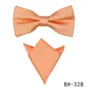 Conjunto de Gravata Borboleta e Lenço de Cor Sólida com Listras para Homens, Acessórios de Terno de Negócios de Alta Qualidade, Gravata Borboleta em Estoque