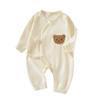 Roupas de Bebê Recém-Nascido Primavera e Outono Aniversário Algodão Puro Roupa Sem Costura Verão Roupa de Monge 0-6 Meses Macacão de Bebê