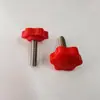 6X20 Cabeça de Flor de Ameixa Hexagonal Apertada à Mão 25# Cabo com Cabeça de Borracha em Formato de Estrela Cabeça de Plástico Manípulo de Puxar de Aço Inoxidável Parafuso Porca