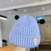 Touca de Bebê Outono e Inverno Touca de Lã Fofa Super Fofa Antenas Gorro de Tricô Quente à Prova de Vento Proteção para Orelhas