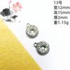 Xizang plata diy accesorios de joyería placa vintage colgante pequeño cristal colgante hecho a mano accesorios adornos de Yiwu al por mayor
