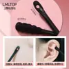 Lmltop 30 Bastoncillos de Algodón de Doble Uso Empacados Individualmente con Cabeza Espiral Prensada en Anillo para Exprimir Granos Bastoncillos de Algodón Desechables para el Cuidado A669