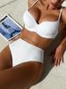 2025 Europa y Estados Unidos comercio exterior transfronterizo Amazon tendencia estampado cuello halter sexy bikini dividido encaje aguas termales