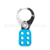 Señal colgante de bloqueo para mantenimiento de parada industrial loto Lock Hebilla de bloqueo de seguridad de seis agujeros Azul 1.5" Bloqueo de escotilla de acero