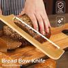 Cuchillo para Cortar Pan de Madera Cuchillo Serrado para Pan Horneado Simple Sierra para Cortar Pan de Madera Maciza Simple Herramientas de Cocina