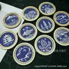 Estilo Creativo Azul Fondo Blanco Figuras Teñido Tie-Dye Yunnan Dali Marco de Madera Pegatinas para Refrigerador Pegatinas Conmemorativas de Turismo Lijiang para Refrigerador