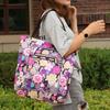 Bolsa Tote Plegable de Dibujos Animados de Flores Transfronteriza Forrada Bolsa de Compras Bolsa de Almacenamiento Portátil Bolsa Plegable Bolsa de Compras para Verduras