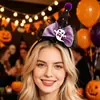Diadema de Halloween con lindos diseños de calabaza e diablillo, diadema decorativa, accesorio popular para fiestas navideñas, al por mayor