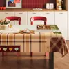 Mantel Impermeable y a Prueba de Aceite Estilo Retro Sin Lavado Modelo Nuevo 2026 Lujo Ligero Gama Alta Cuadros Paño de Escritorio Dopamina