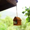 Decoração de Paisagem de Casa Simples Enferrujada Transfronteiriça Casa Oca Ornamentos de Casa de Metal Pingente Decorações para Casa