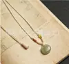 Colgante de Iluminación de Jade Natural Hotan de Xinjiang, Collar del Dios de la Fortuna, Amuleto "Sin Preocupaciones", Jadeíta de Pez Gordo, Amuleto de Paz Estilo Antiguo