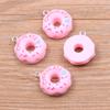 5 Colores DIY Accesorios de Resina Serie Postre Gourmet Donut Pastel Colgante Charm Bolsa Pulsera Teléfono Móvil