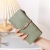 Billetera Larga Transfronteriza para Mujer 2026 Estilo Nuevo Hebilla Simple y de Moda Plegable Ranuras Múltiples para Tarjetas Cartera de Cuero Monedero con Cremallera