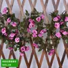 Decoraciones de flores artificiales, alto valor estético, varias especificaciones, rosa y plantas colgantes para decoración de interior, balcón, celebración y festividades