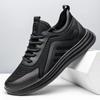 Sapatos Casuais de Solado Macio para Homens 2026 Novo Estilo Transfronteiriço Simples Tênis Esportivos Pretos Respiráveis Antiderrapantes Sapatos de Trabalho para Exterior para Homens