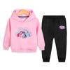 Conjunto de Sudadera y Pantalón de Chándal para Niños de Dos Piezas Ropa de Otoño 2024 Primavera y Otoño Nueva Ropa para Niños Traje con Sudadera con Capucha para Niñas Venta al por Mayor